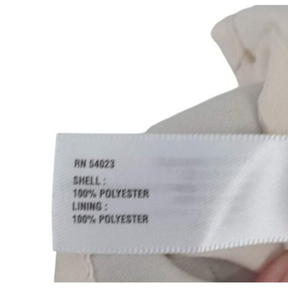 Gap Womens Career Sleeveless Top XS Beige Patterned Scoop Neck Asymmetrical - Picture 6 of 6